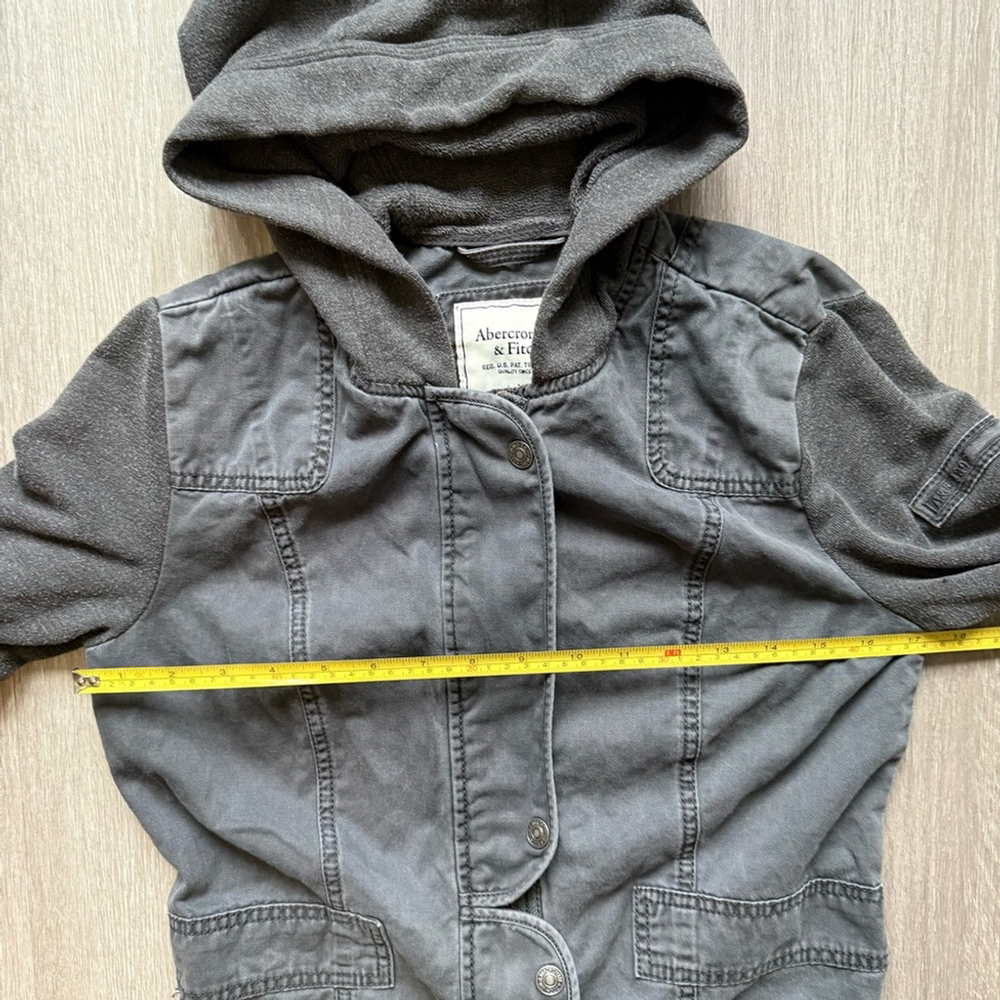 Abercrombie & Fitch Y2K Charcoal Utility Jacket Size S Industrial Retro Casual - Picture 5 of 15